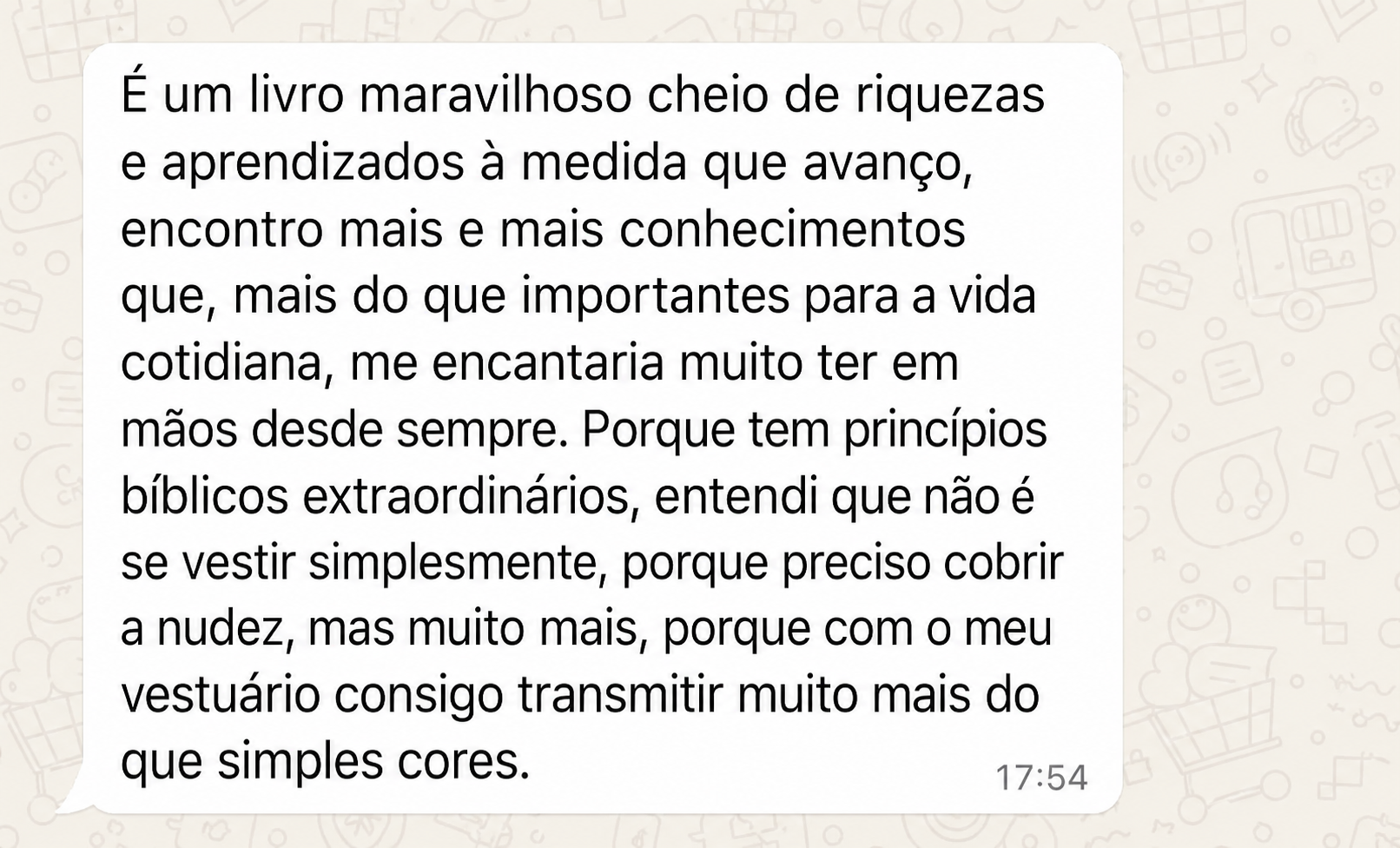 Depoimento de leitora